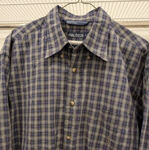 Nautica Plaid Button Down Shirt
